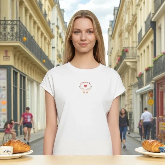 Sandro Paris ~ A World of Love T- Shirt Hand Embroidery ~Rare Ltd.Ed.~size Small - Picture 10 of 14